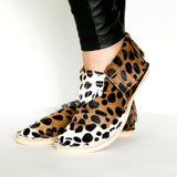 Adult Moccasin - Classic Fringe (Cheetah on Calf Hair)