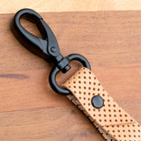 Perforated Veg-Tanned Leather Keychain