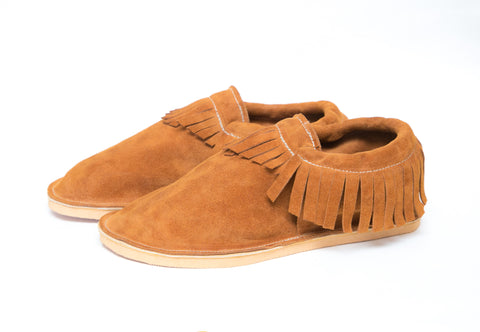 Adult Moccasin - Classic Fringe - Moab Suede